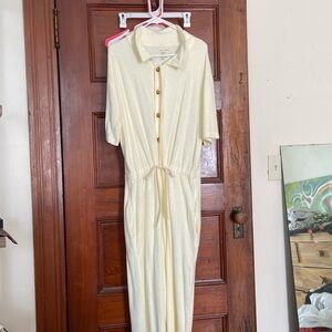 For Days white terry cloth jumpsuit